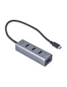 Hub i-tec metal usb tipo-c 4puertos usb 3.2 gen 1 gris C31HUBMETAL403