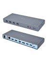 Docking station i-tec usb tipo-c thunderbolt 3 Dual Displayport hdmi negro turquesa CADUAL4KDOCK