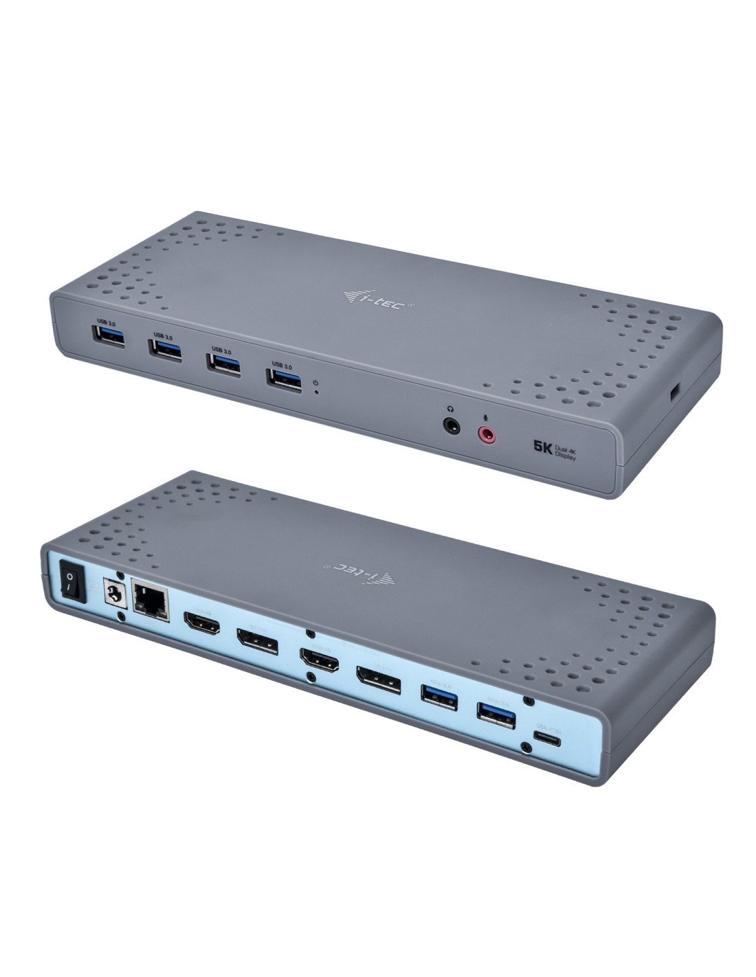 Docking station i-tec usb tipo-c thunderbolt 3 Dual Displayport hdmi negro turquesa CADUAL4KDOCK