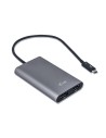 Adaptador de cable i-tec thunderbolt 3 dual displayport gris TB3DUAL4KDP