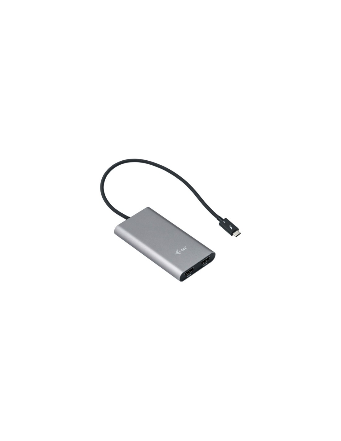 Adaptador de cable i-tec thunderbolt 3 hdmi gris turquesa TB3DUAL4KHDMI