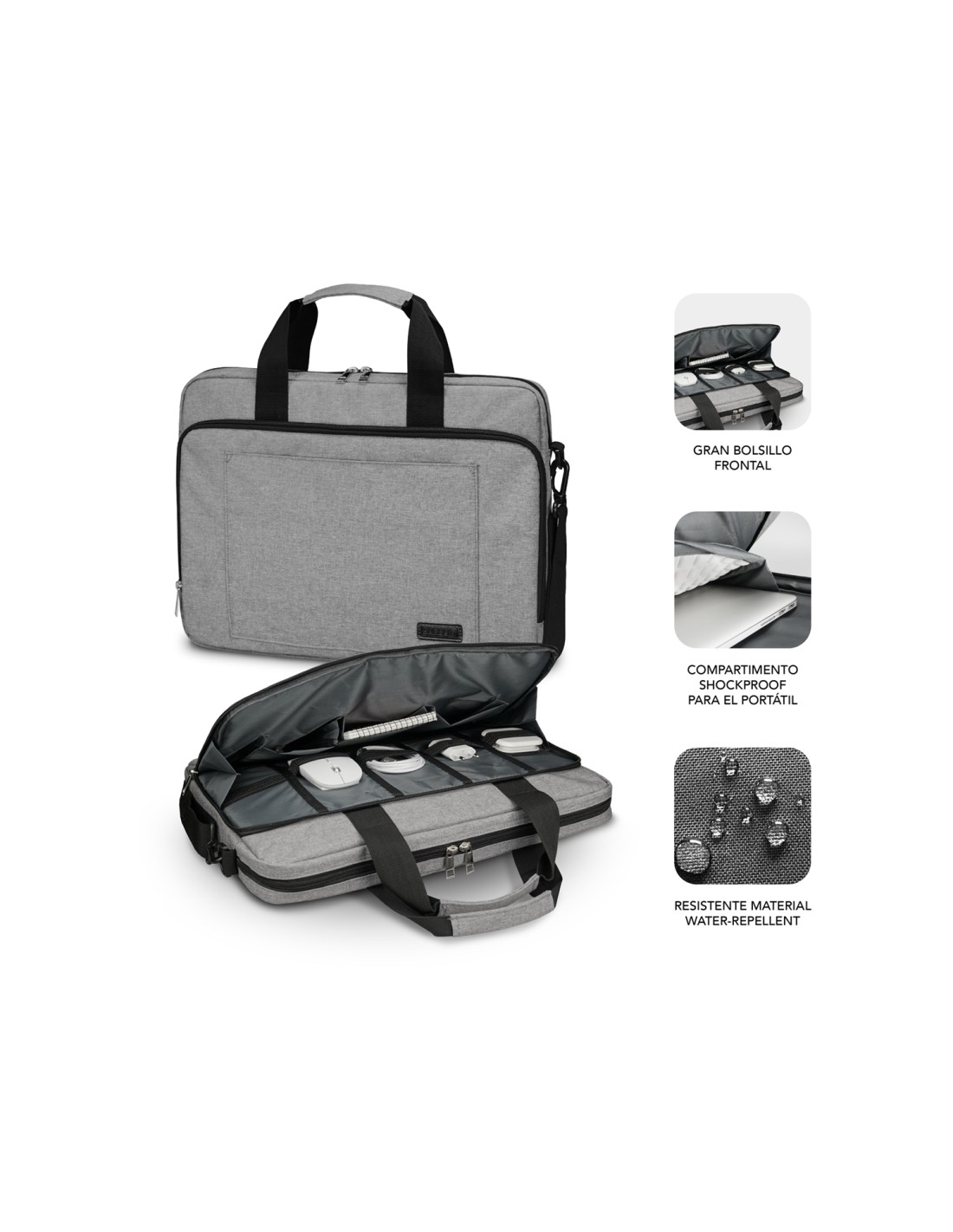 Maletin SUBBLIM MaletÍ­n Ordenador Air Padding Laptop bag 13,3-14 SUB-LB-4APLB01