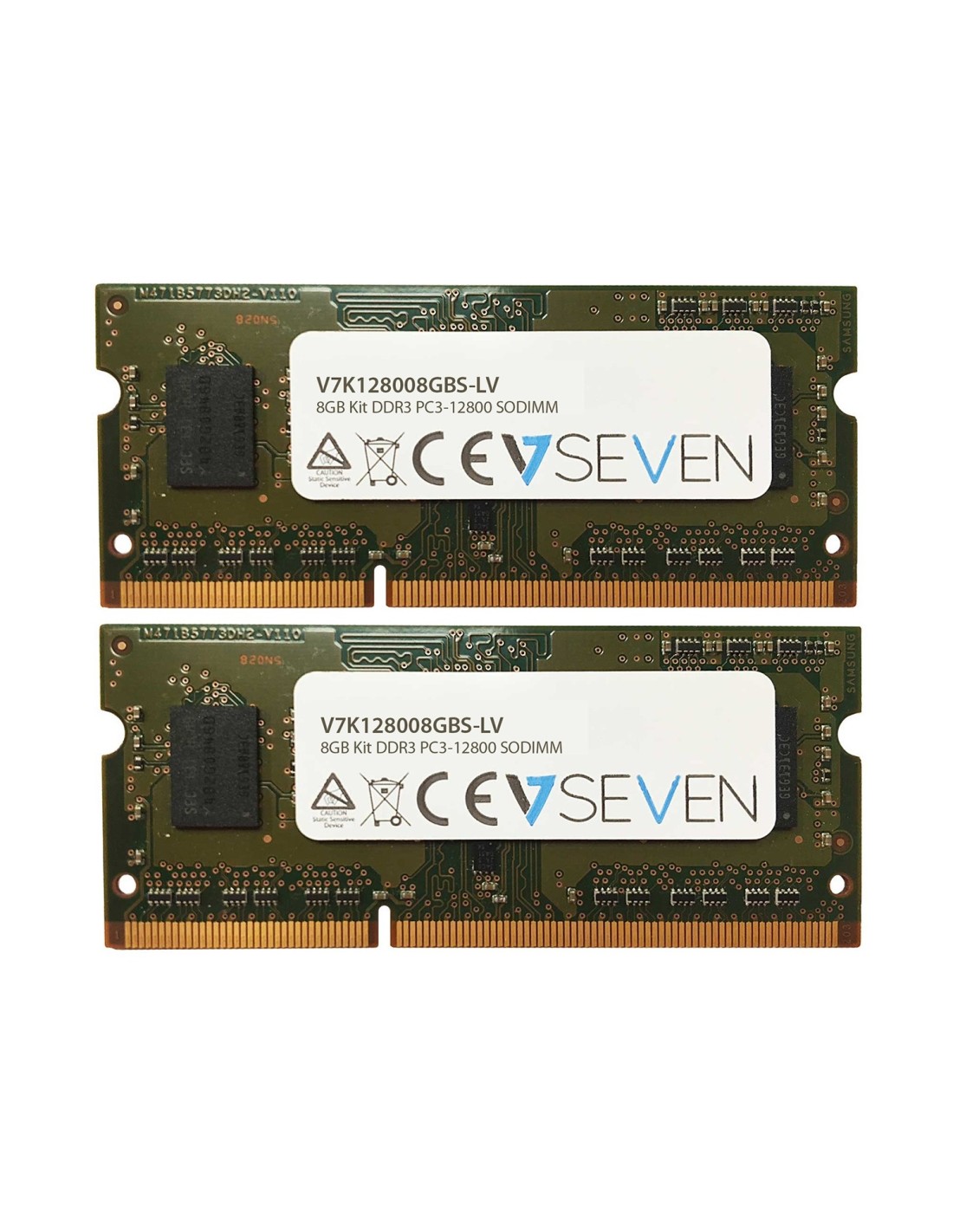 V7 módulo de memoria 8GB DDR3 PC3L-12800 - 1600MHz SO DIMM - V7K128008GBS-LV