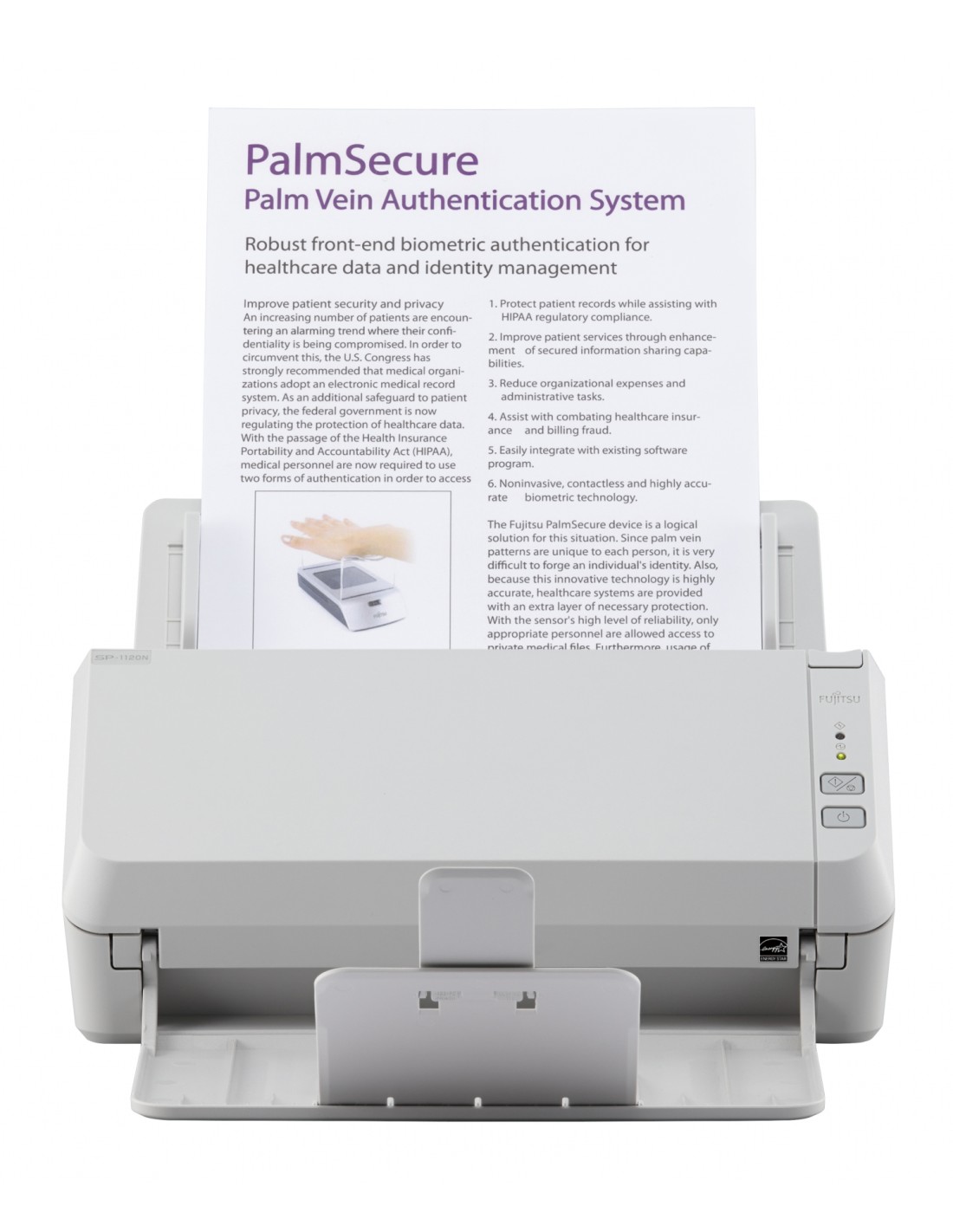 Fujitsu SP-1120N Escáner con alimentador automático de documentos (ADF) 600 x 600 DPI A4 Gris