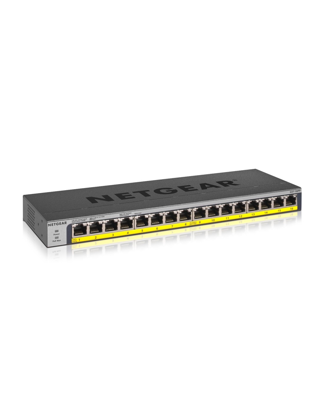 Netgear No administrado Gigabit Ethernet (10/100/1000) EnergÍ­a sobre Ethernet (PoE) Negro