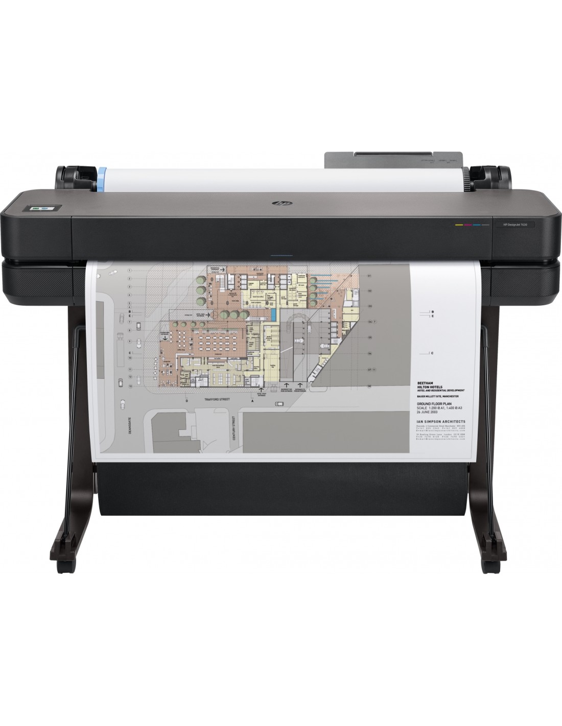 Plotter hp designjet T630 inyeccion de tinta termica color 2400 x 1200dpi 914 x 1897 mm A0 A1 A2 A3 A4 negro 5HB11A