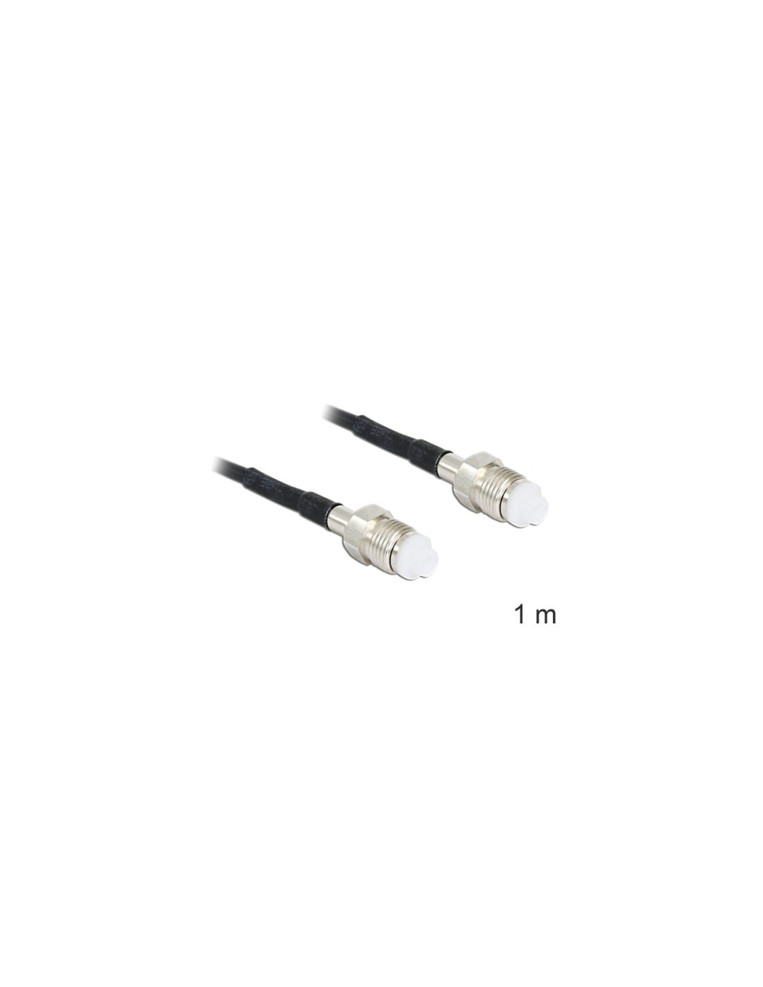 DELOCK cable coaxial RG-174 FME, 1 m Negro