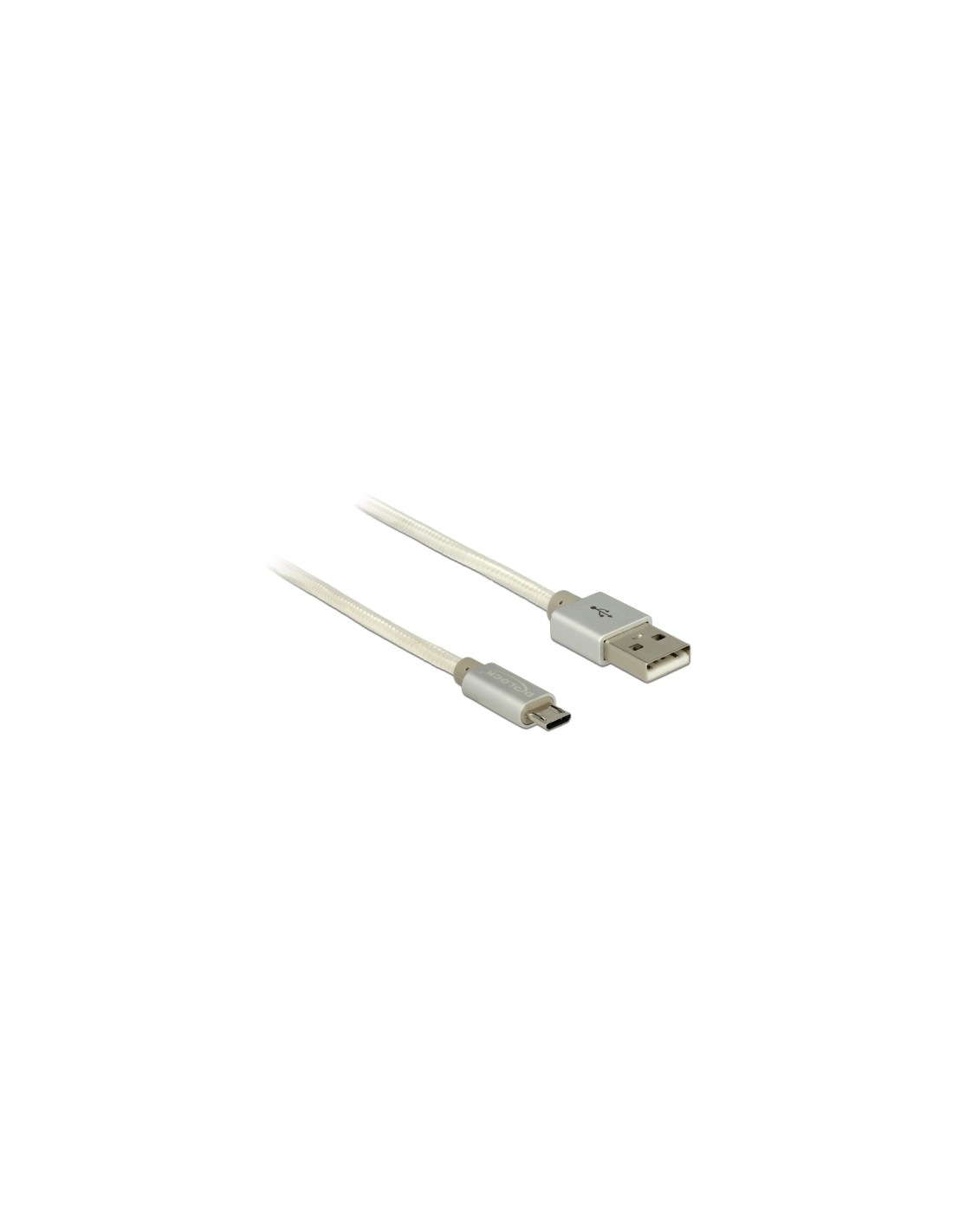 DeLOCK cable USB 2.0, USB A, Micro-USB B, 0,5 m Blanco
