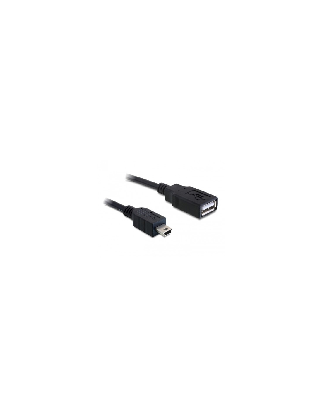 DeLOCK cable USB 2.0, USB A, Mini-USB B 0,5 m Negro