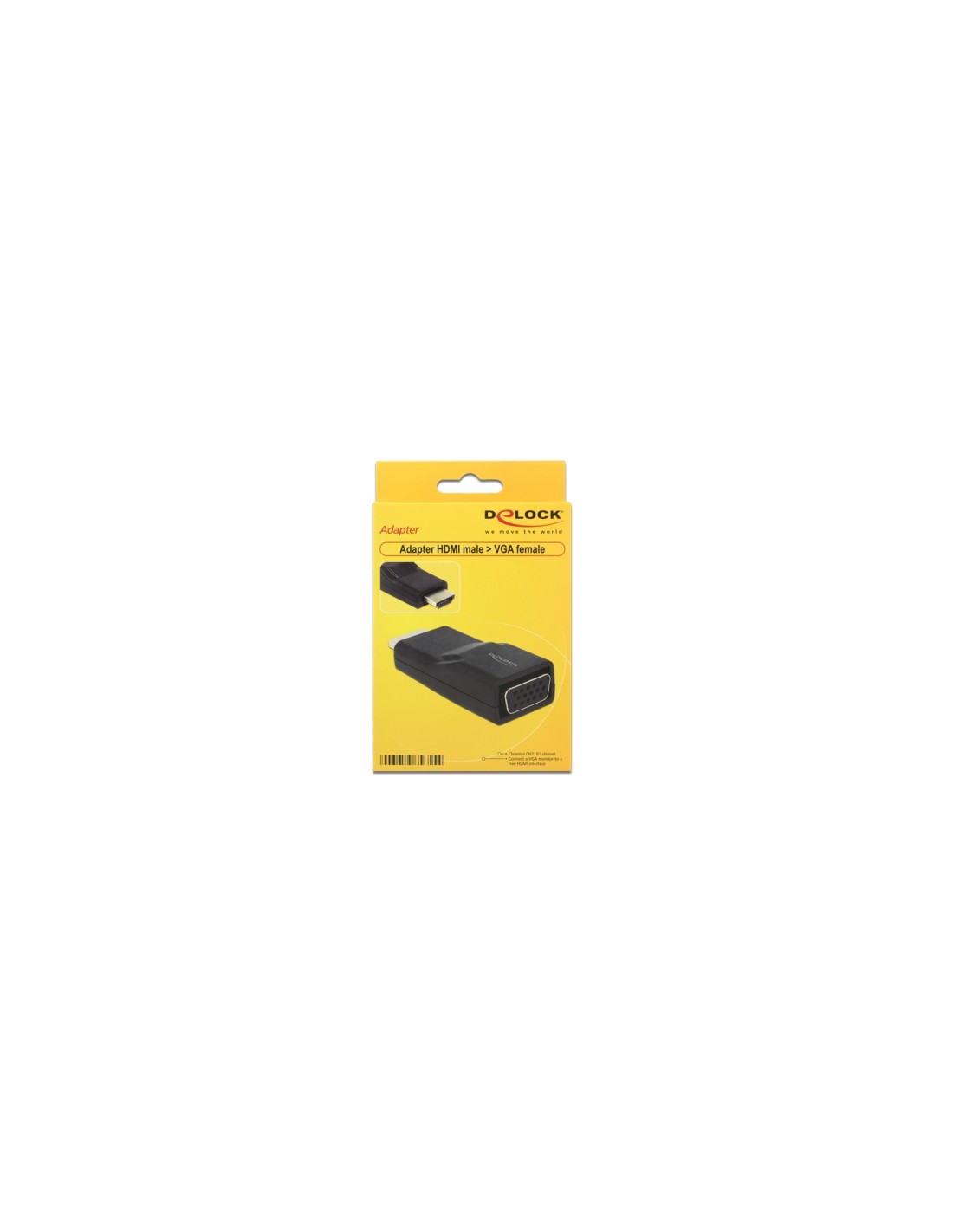 DeLOCK HDMI/VGA Negro