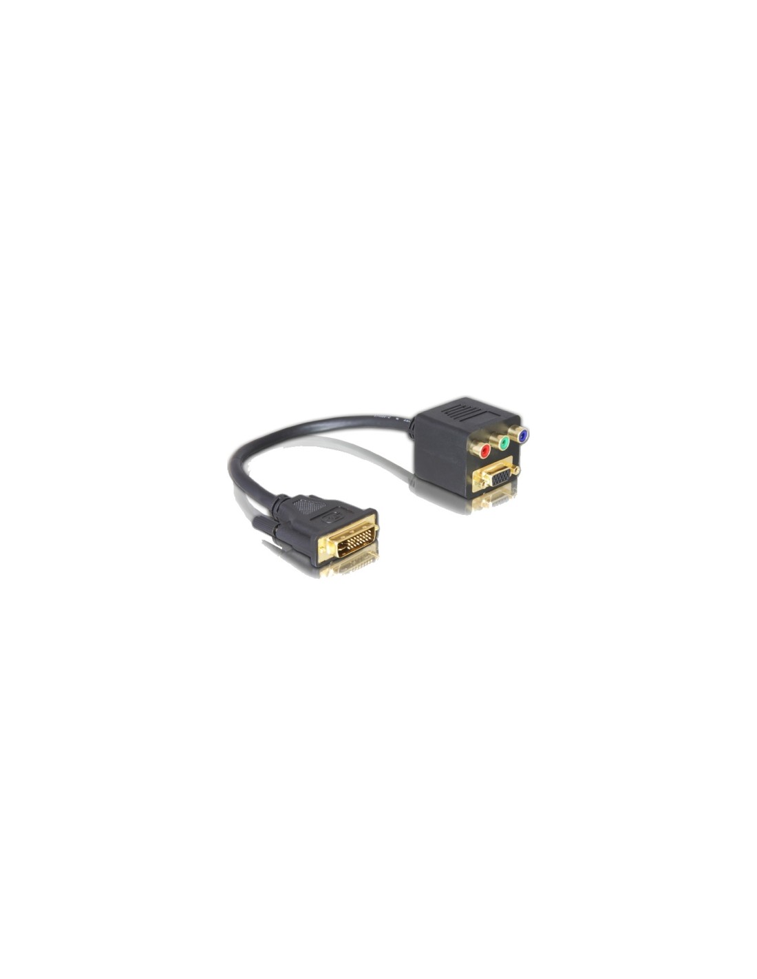 DeLOCK Adapter DVI29 male to VGA + 3x Cinch female YPbPr VGA Negro