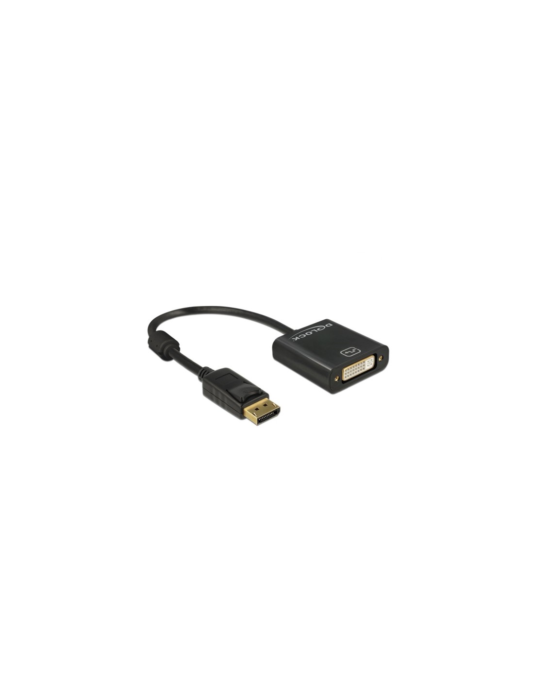 DeLOCK cable gender changer DisplayPort 1.2 DVI-I 24+5 Negro