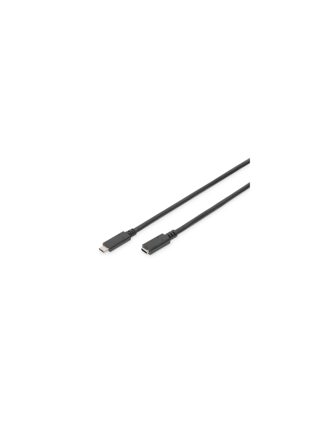 ASSMANN Electronic cable USB C Macho/Hembra 0,7 m Negro