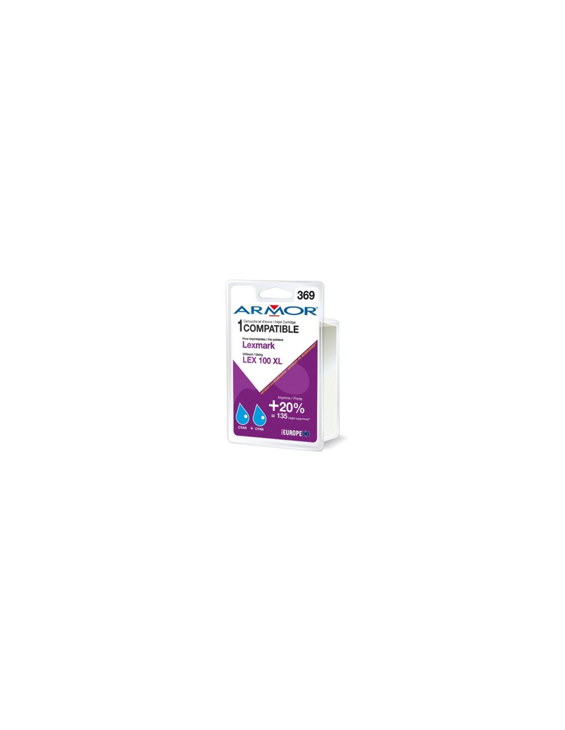 Armor cartucho de tinta LEXMARK Cian