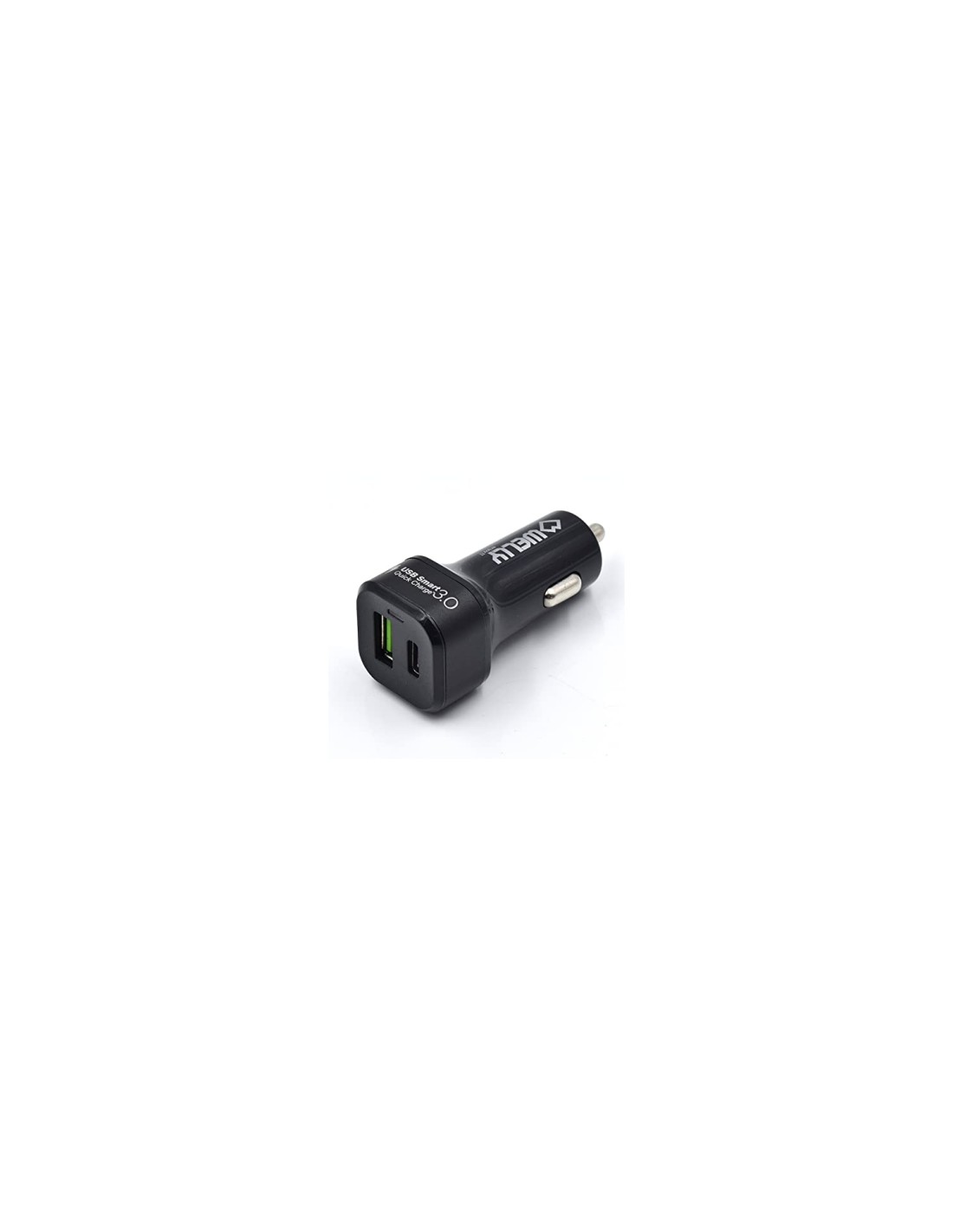 Cargador de coche welly enjoy usb tipo-c con carga rapida 3.0 negro WY11000