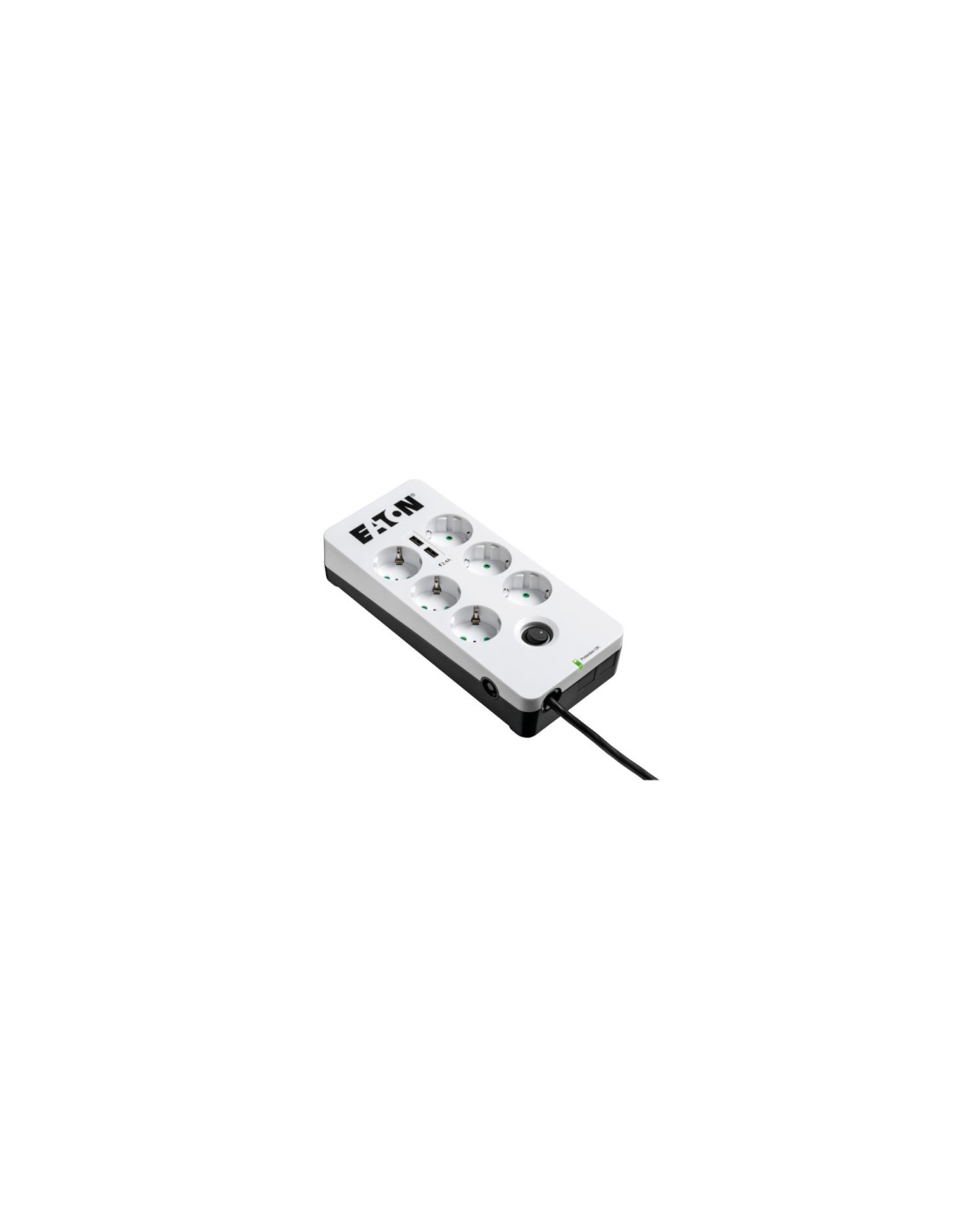 Eaton PB6UD limitador de tensión 6 salidas AC 220 - 250 V 1,5 m Negro, Blanco