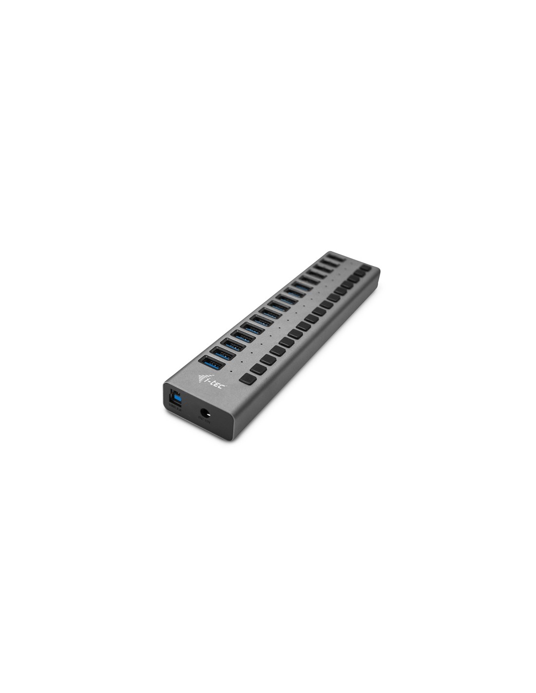 i-tec USB A 3.0 Charging HUB 16port + Power Adapter 90 W Gris