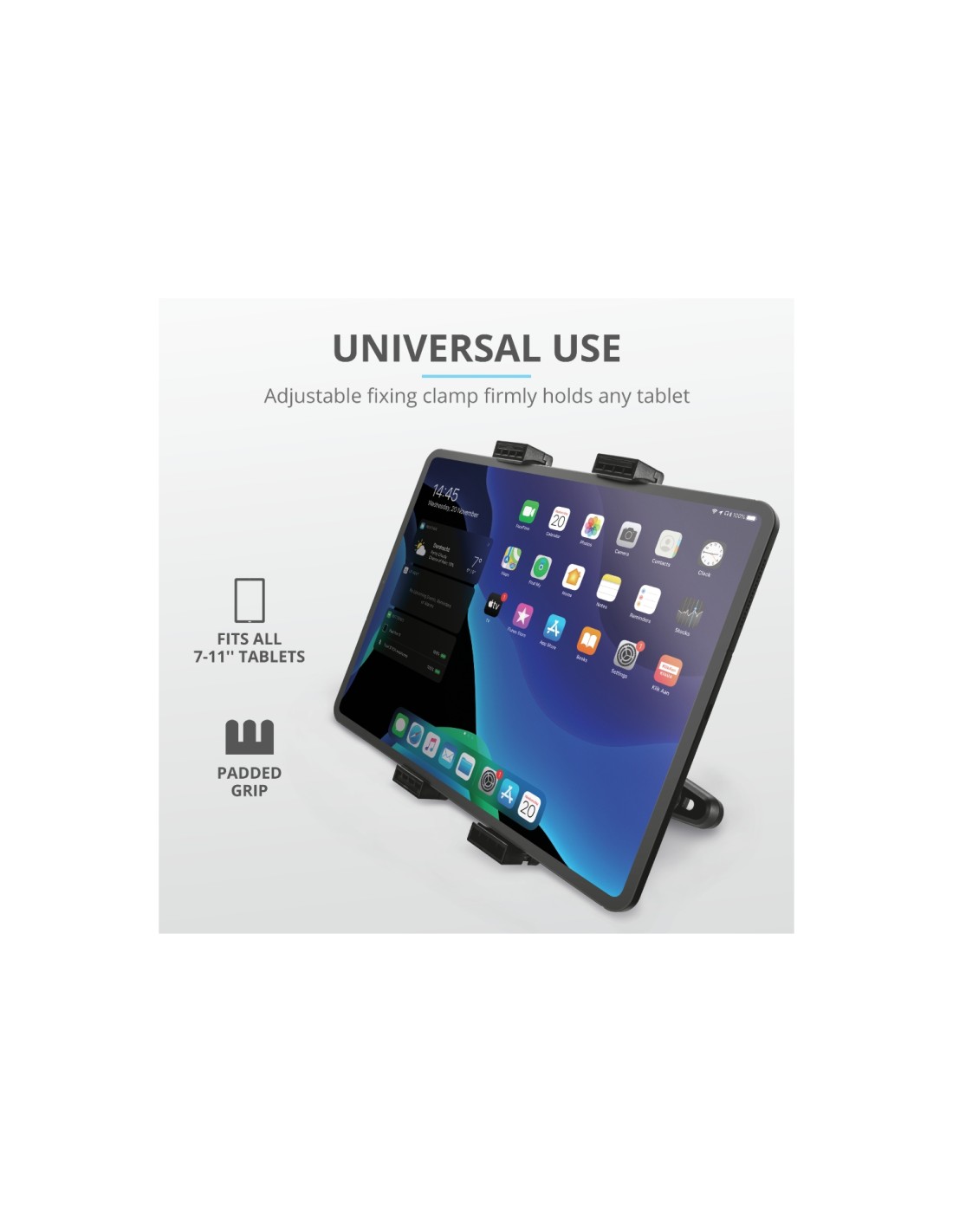Trust 23604 soporte tablet umpc para coche negro