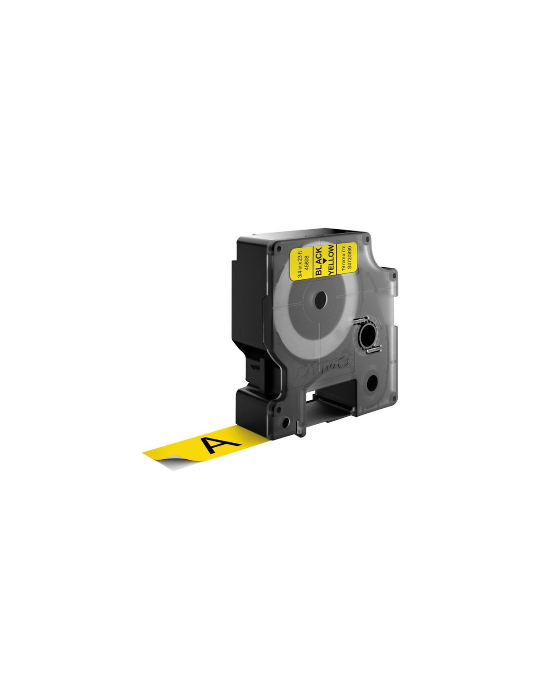 Dymo D1 Etiquetas estandar negro sobre amarillo 19mm x 7m poliester