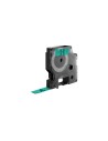 Dymo D1 Etiquetas estandar negro sobre verde 12mm x 7m poliester
