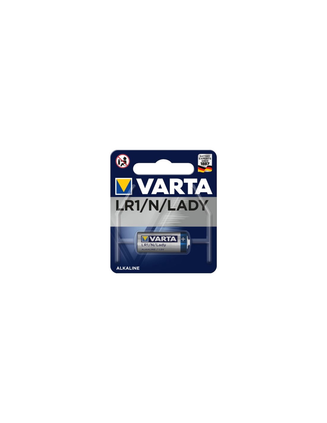 Varta pila alcalina LR-1 1.5v azul plata