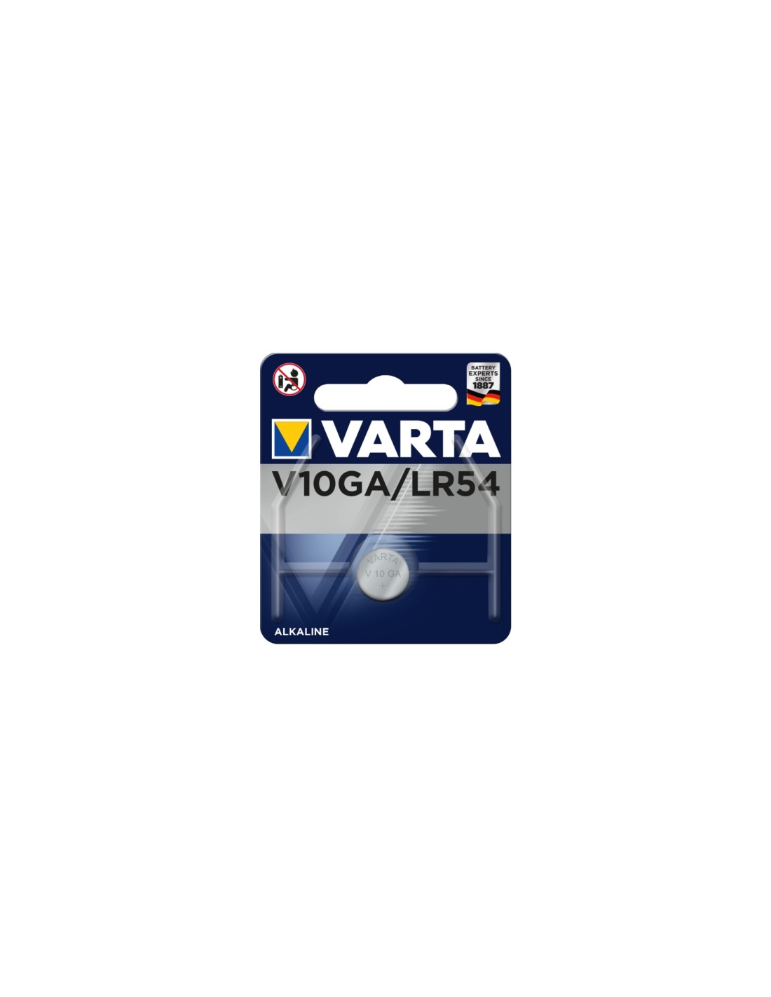 Varta pila boton alcalina V10GA 1.5v LR54 plata