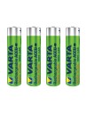 Varta blister 4 pilas recargables AAA 1000mah verde plata