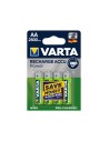 Varta blister 4 pilas recargables AA 2600mah verde plata