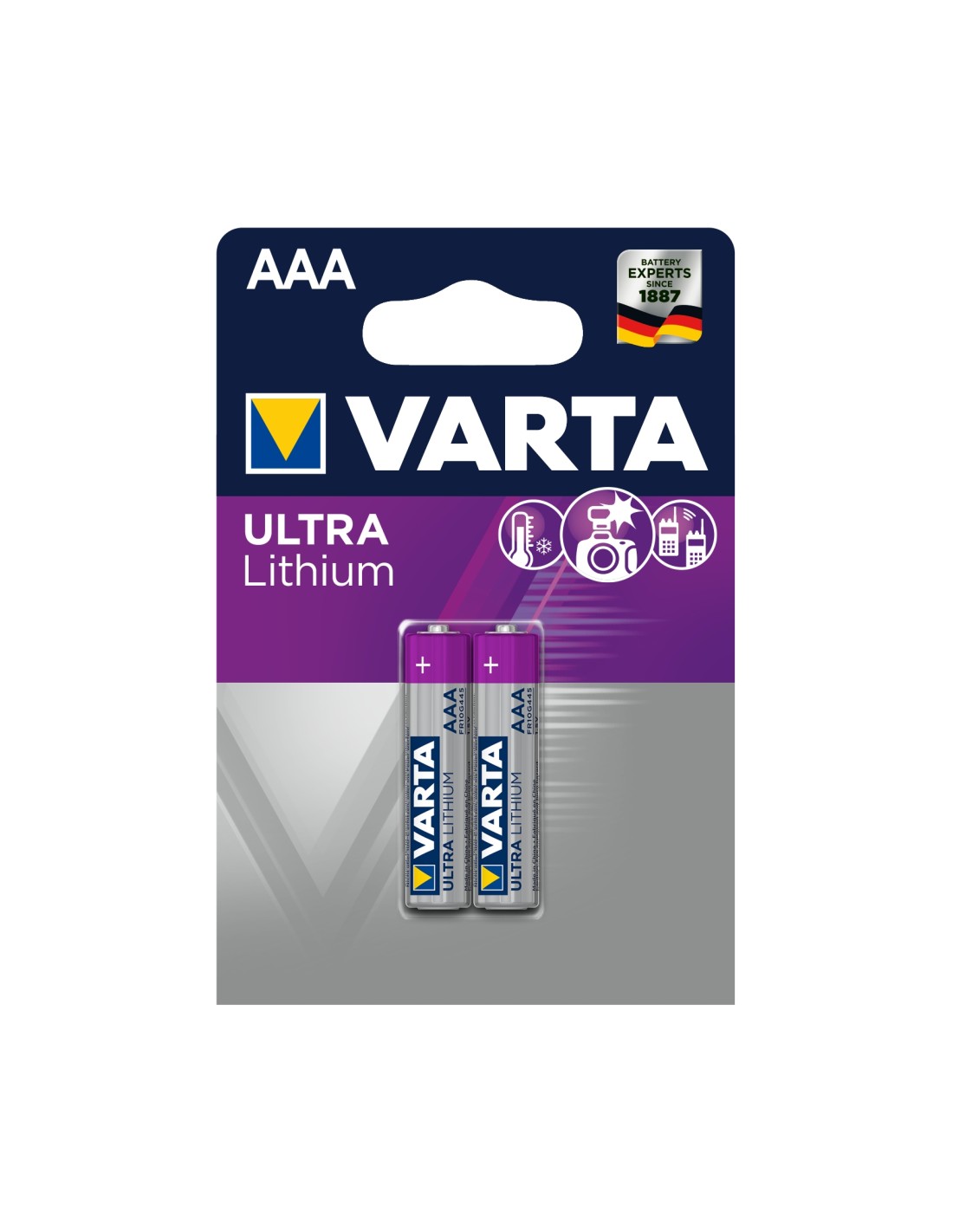 Varta blister 2 pilas profesional AAA ultra lithium 1100mah