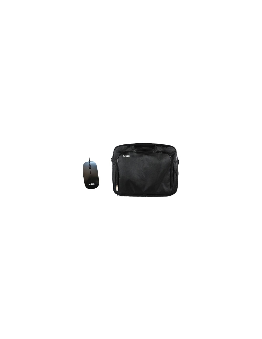 Nilox Maletin para portatil 15.6p essential 2 poliester + raton optico usb negro