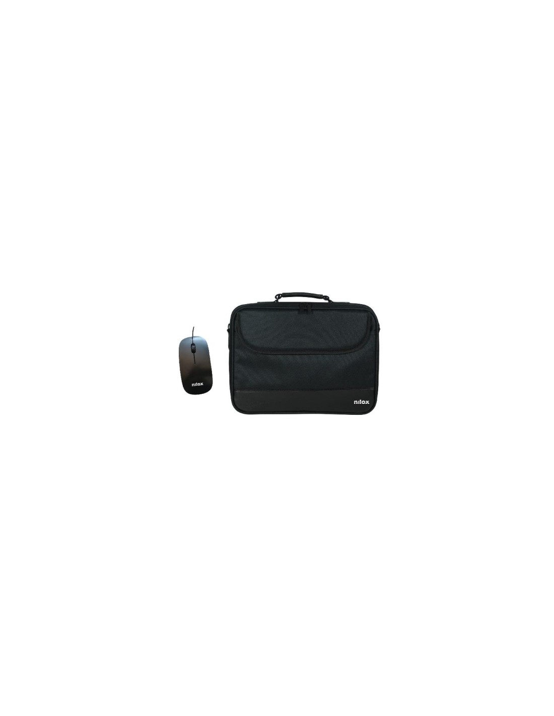 Nilox MALETIN 16P DURO + RATON OPTICO USB Negro