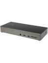 StarTech.com Docking Station usb tipo c para 3 Monitores de 4K con 100W de entrega de alimentacion PD negro gris