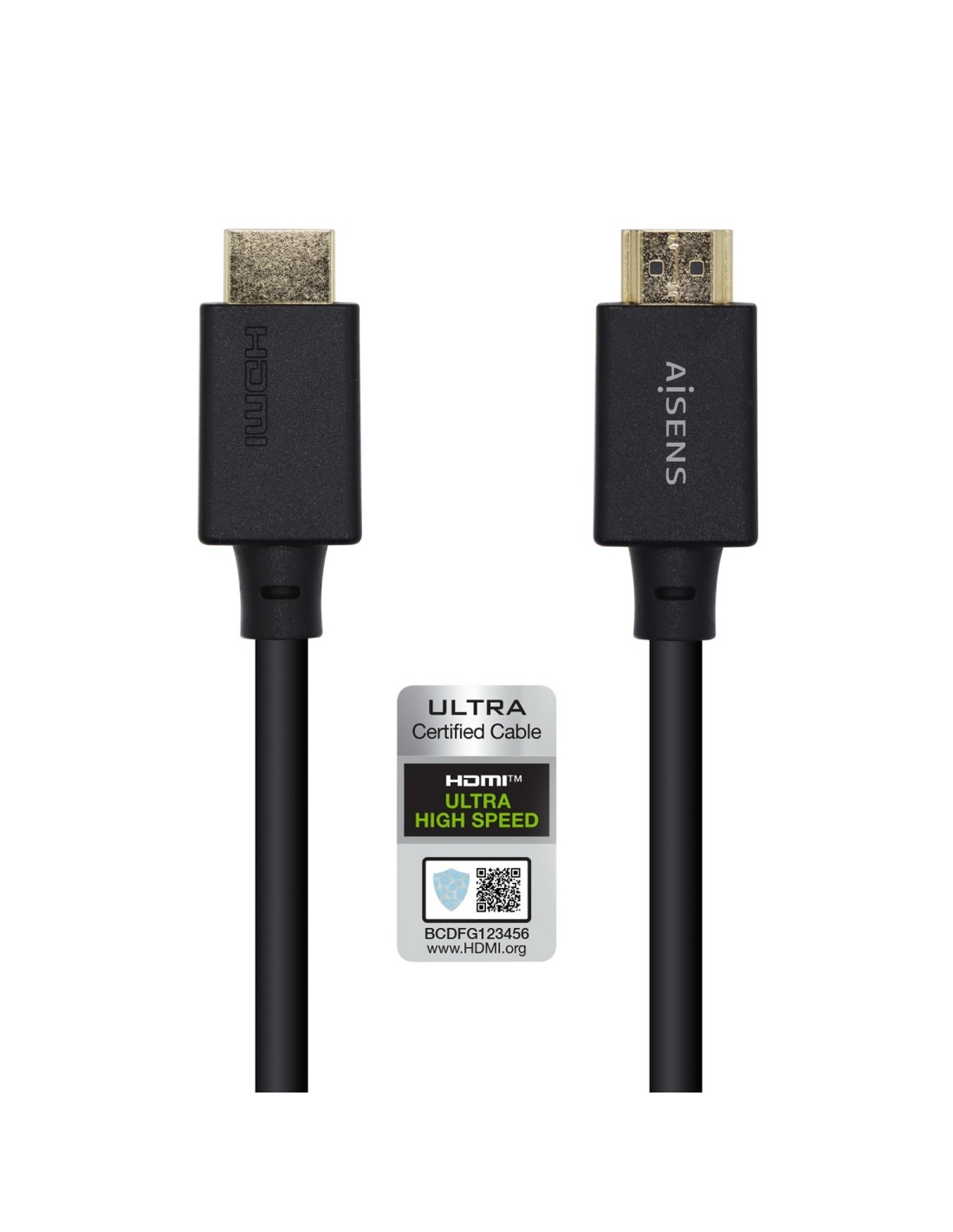 Aisens Cable audio video Hdmi tipo a estandar macho a macho 0.5m negro
