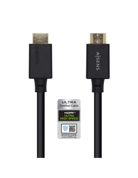 Aisens Cable audio video Hdmi tipo a estandar macho a macho 1m negro