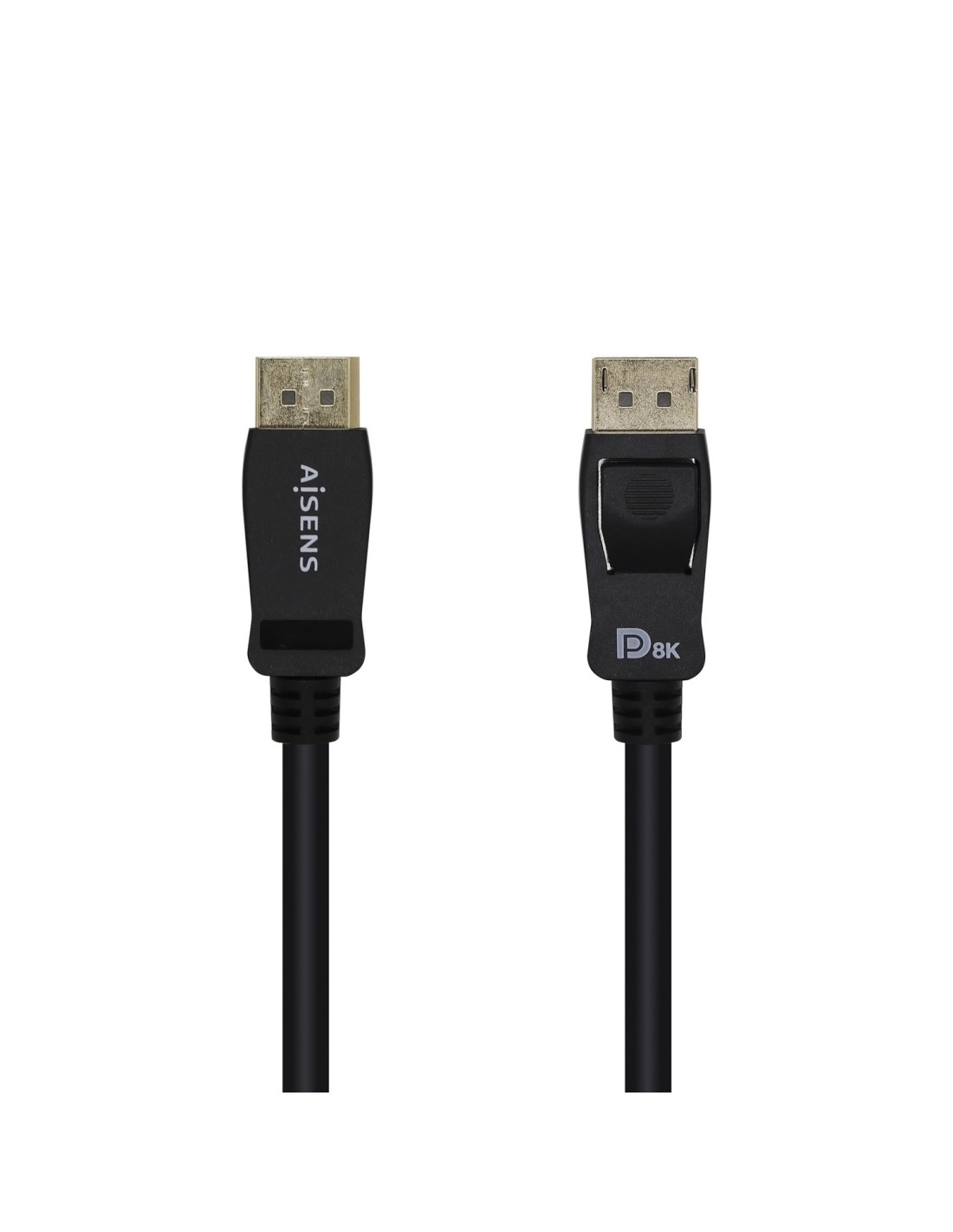 Aisens Cable Displayport Certificado V1.4 8k 60hz Macho a Macho 3m Negro