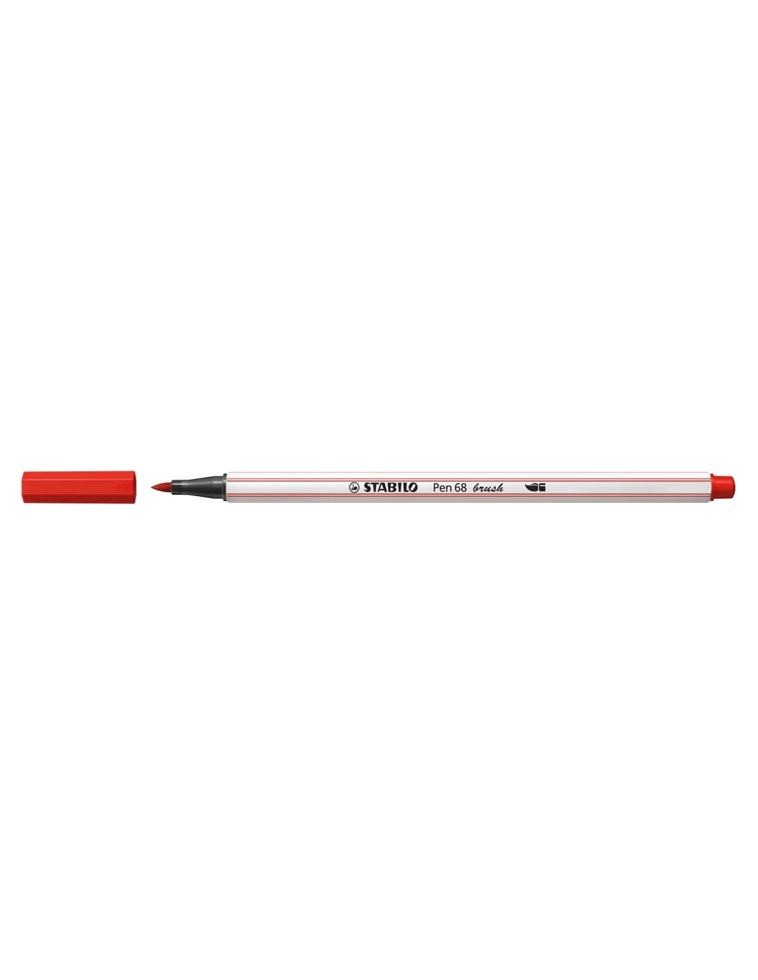 STABILO Pen 68 brush rotulador Medio Rojo 1 pieza(s)