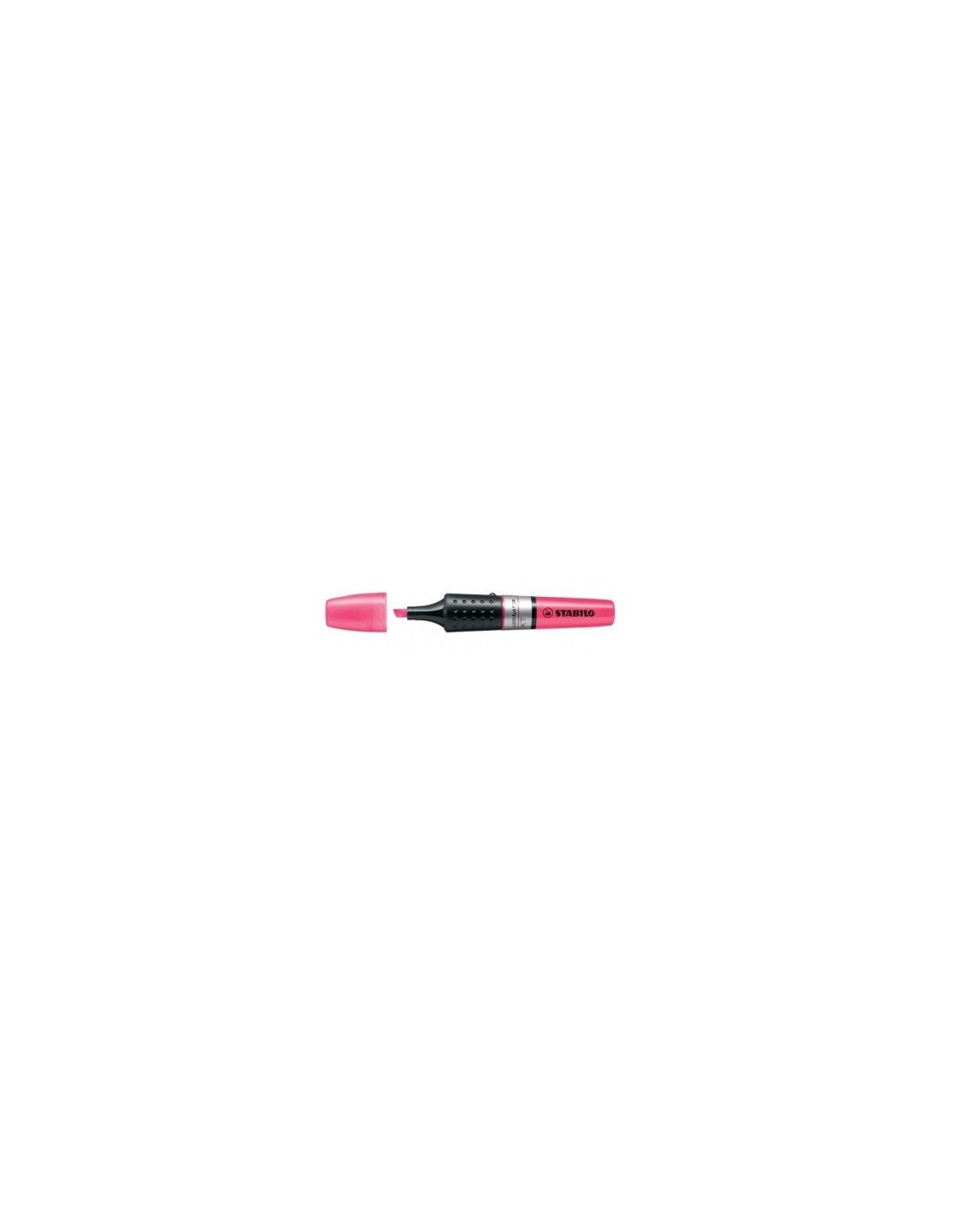 Stabilo Luminator marcador punta de cincel negro rosa plata