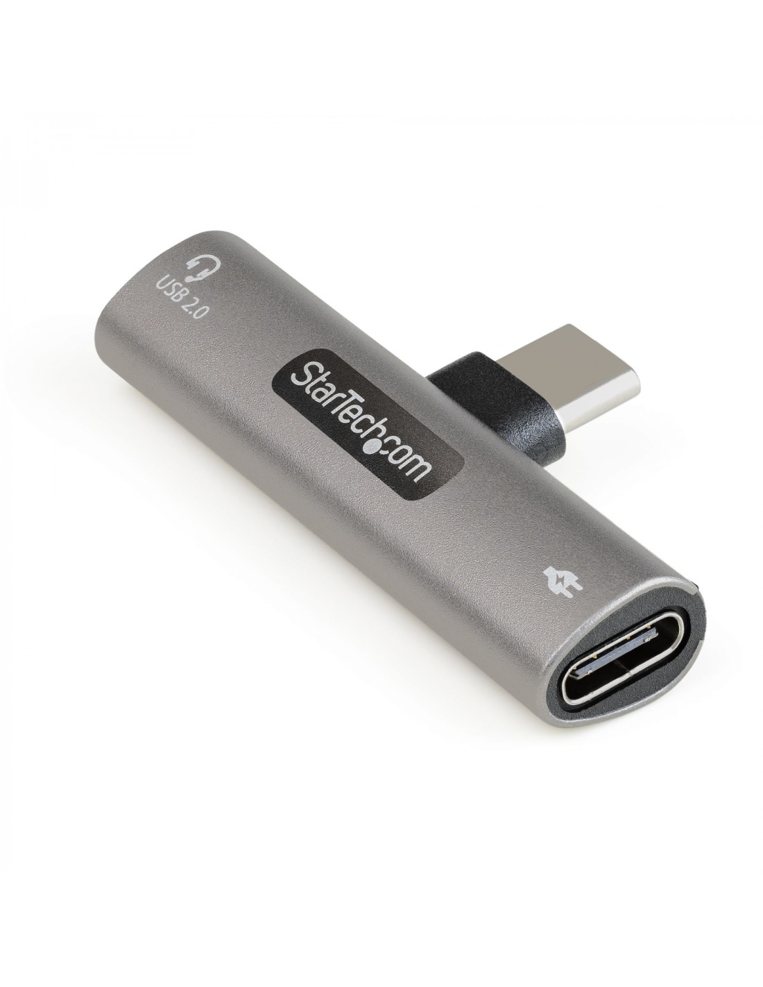 StarTech.com Adaptador de Audio y Carga USB-C - Adaptador de Audio USB Tipo C con USB-C para Auriculares con Micrófono y Pass Th