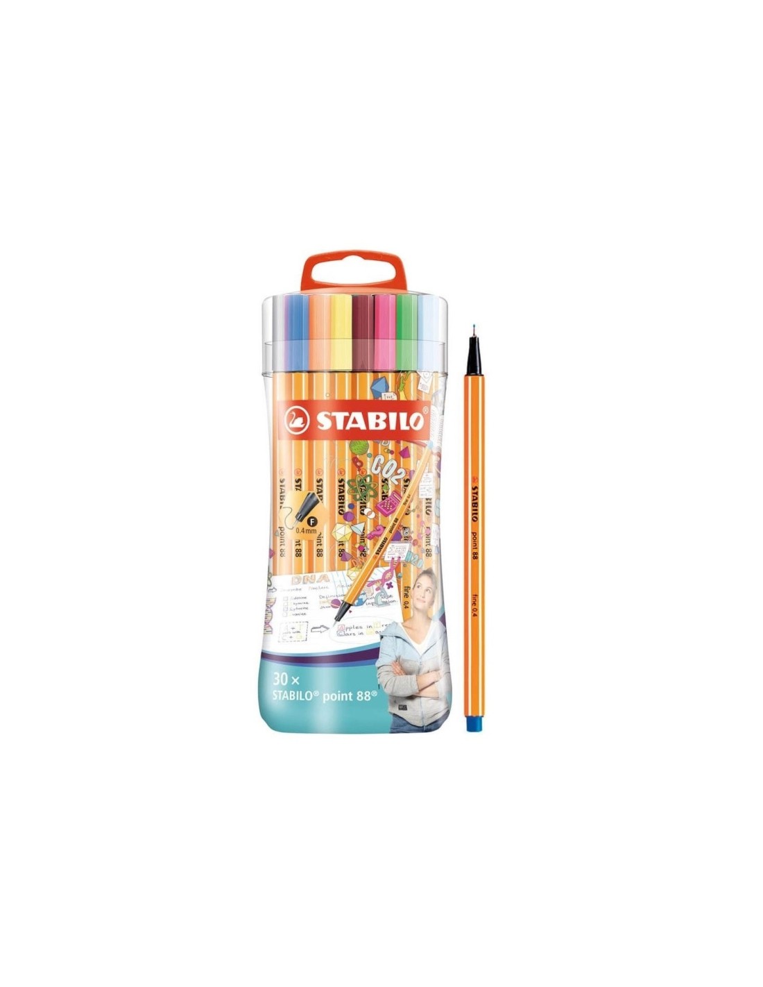 STABILO Point 88 rotulador de punta fina Fino Multicolor 30 pieza(s)
