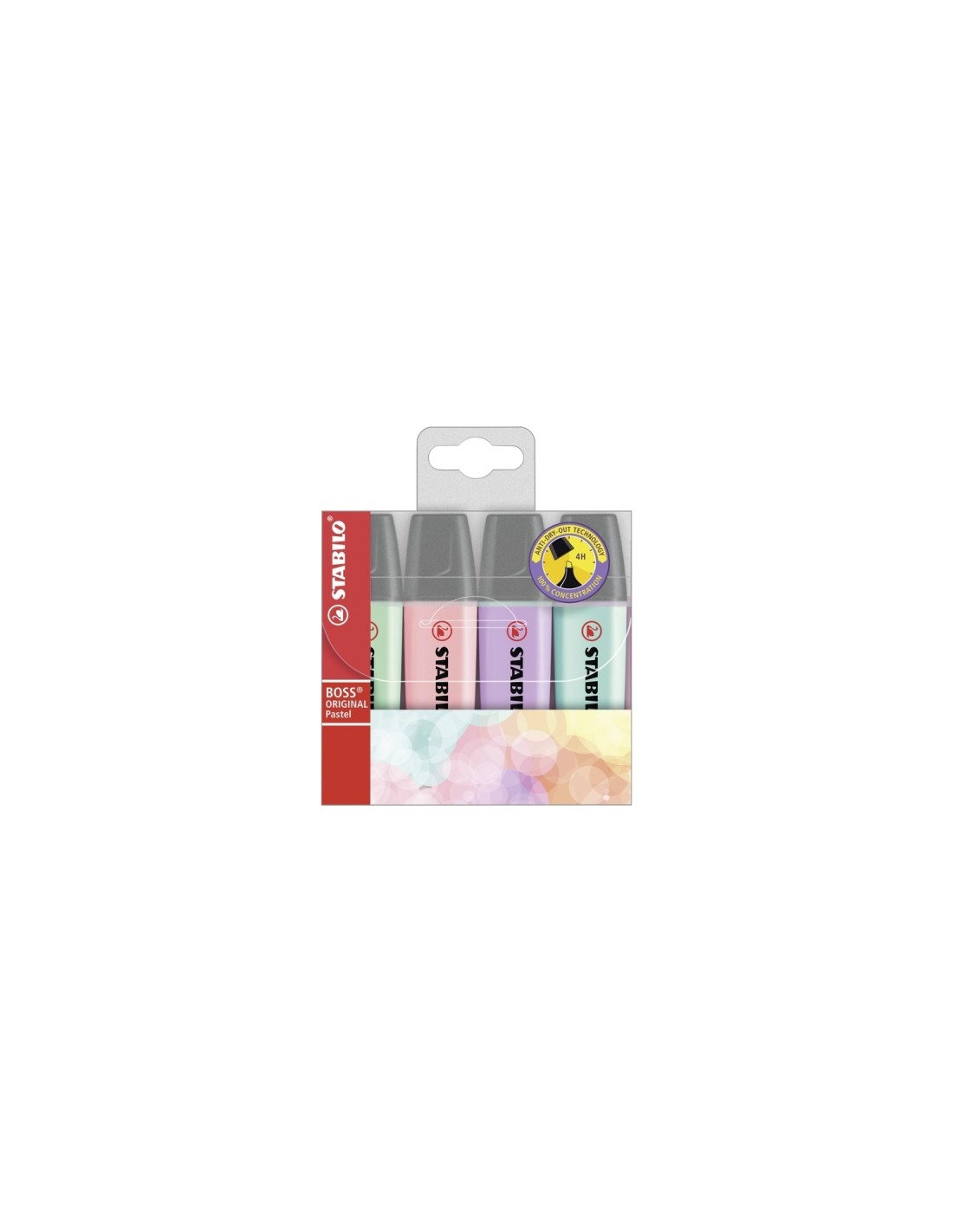 STABILO BOSS ORIGINAL marcador 4 pieza(s) Punta de cincel Lila, Menta, Rosa, Turquesa