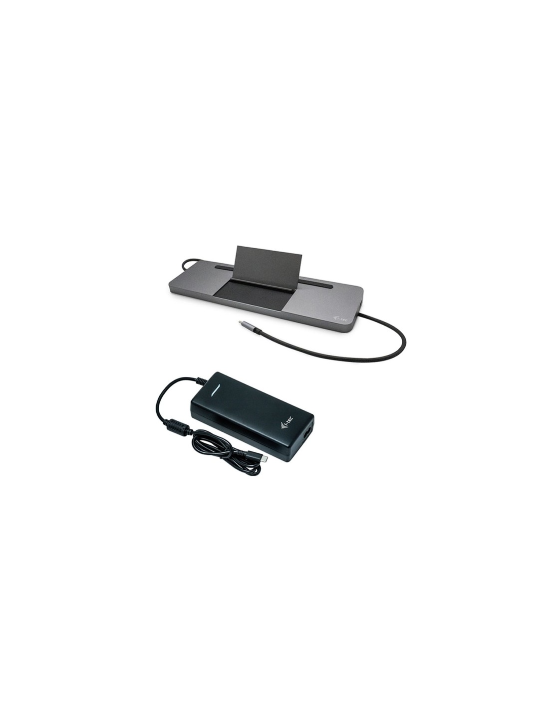 i-tec Metal USB-C Ergonomic 4K 3x Display Docking Station with Power Delivery 85 W + Universal Charger 112 W