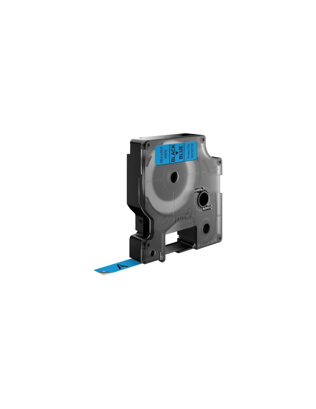 DYMO D1 - Etiquetas estándar - Negro sobre azul - 9mm x 7m
