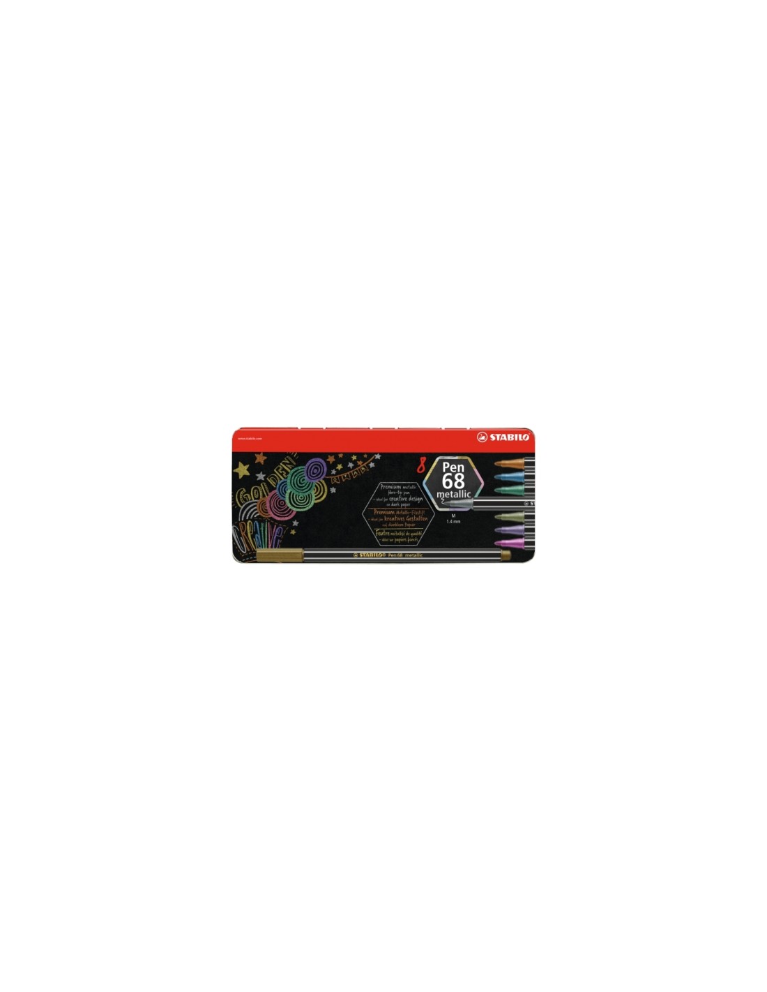 Stabilo pen 68 8 rotuladores medio metalico multicolor