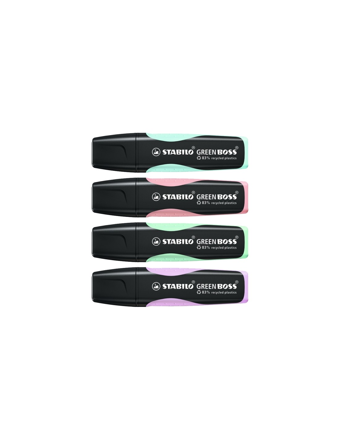 STABILO GREEN BOSS Pastel marcador 4 pieza(s) Punta de cincel Lila, Menta, Rosa, Turquesa