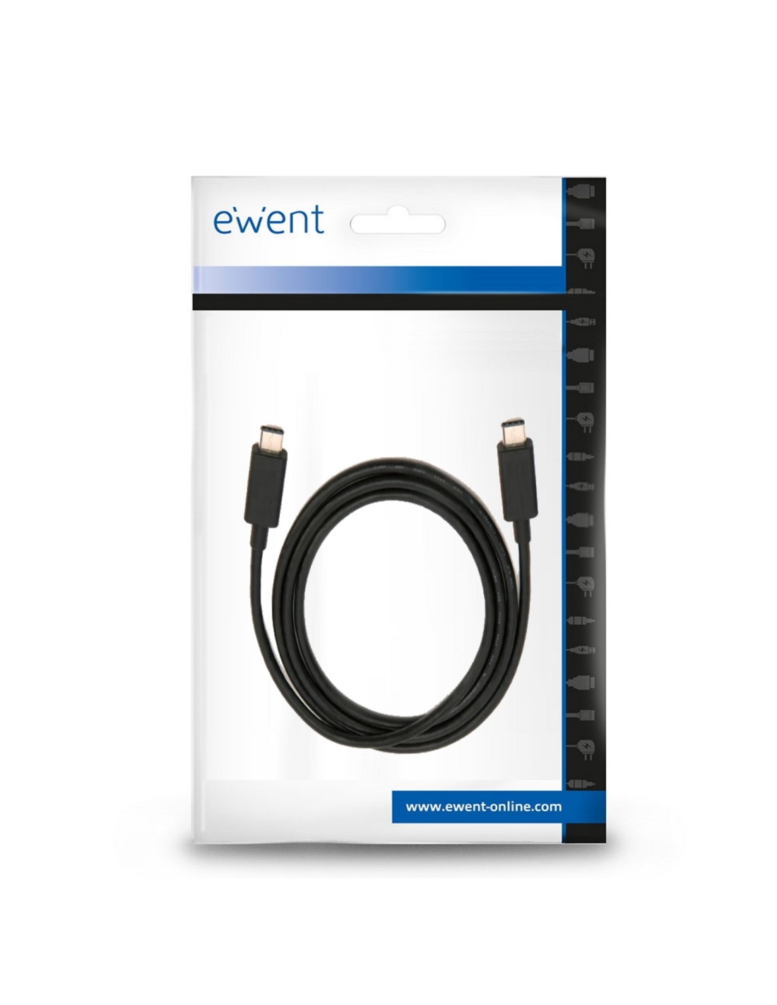Ewent Cable USB C 3.2 Gen 2 (3.1 Gen 2) 1 m Negro