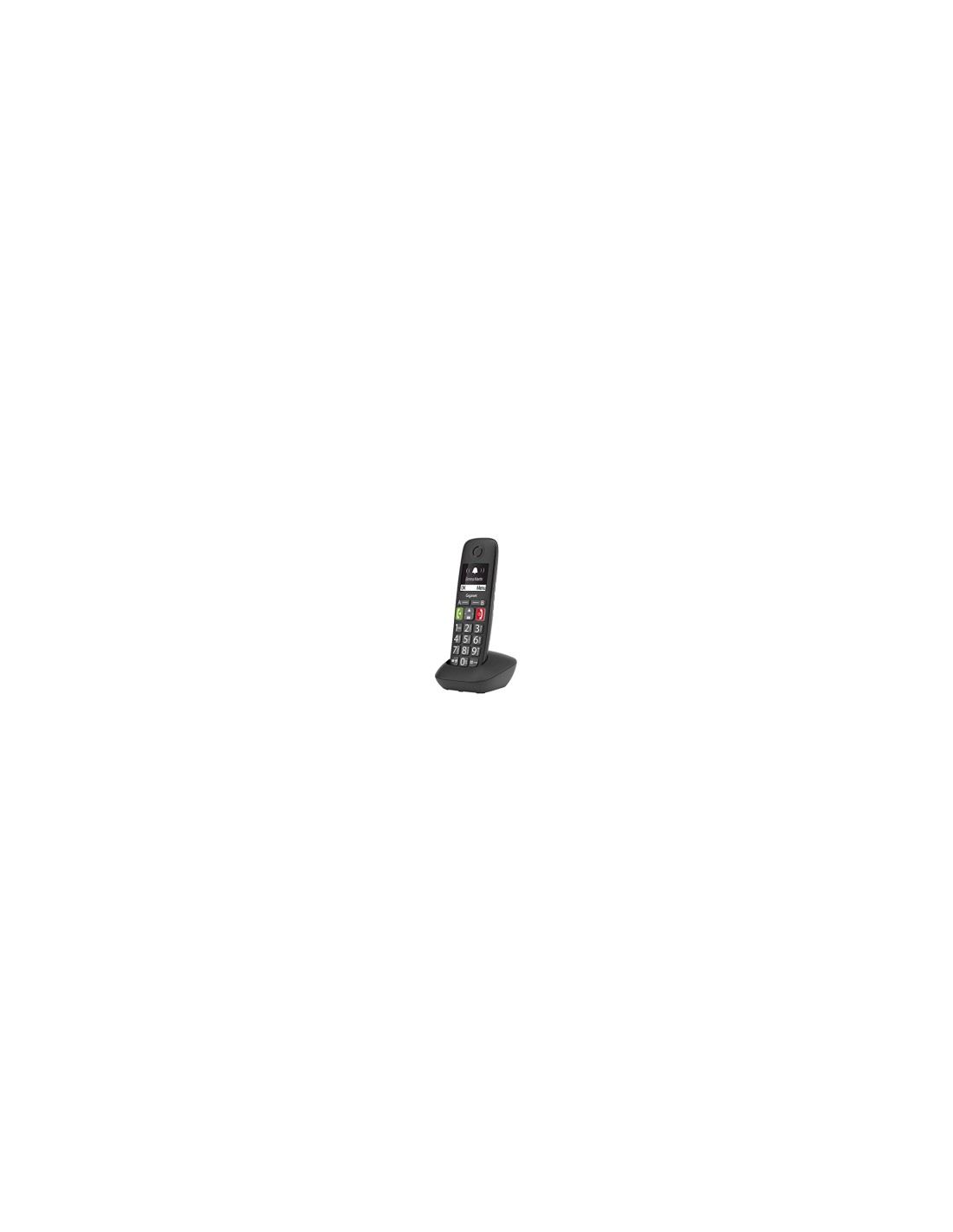 GIGASET TELEFONO DECT E290 TECLAS GRANDES BLACK