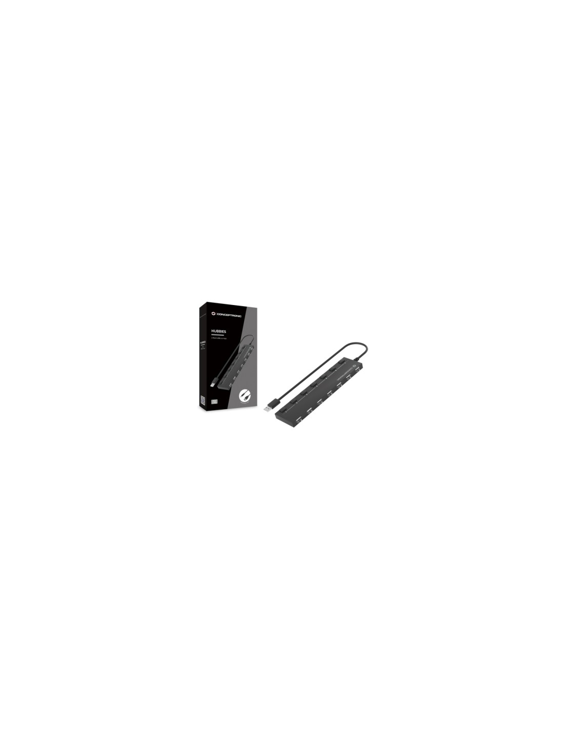 Conceptronic HUB de interfaz USB 2.0 480 Mbit/s Negro