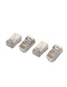 AISENS A138-0293 10 piezas Conector RJ-45 acero inoxidable transparente