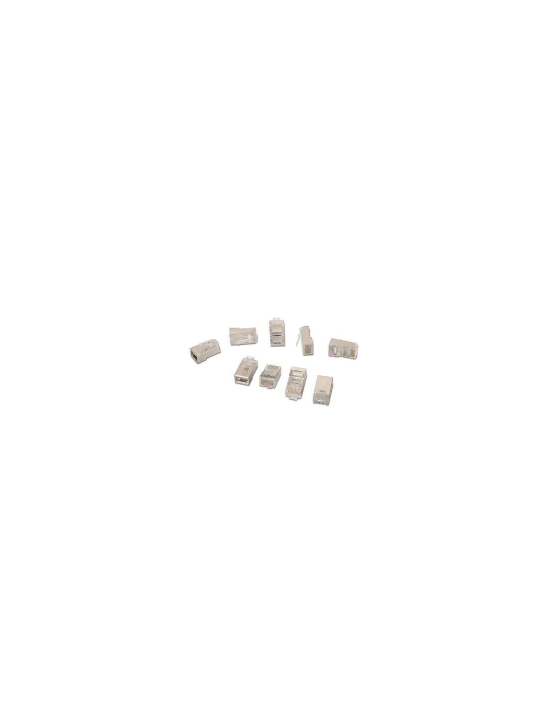 AISENS A138-0293 10 piezas Conector RJ-45 acero inoxidable transparente