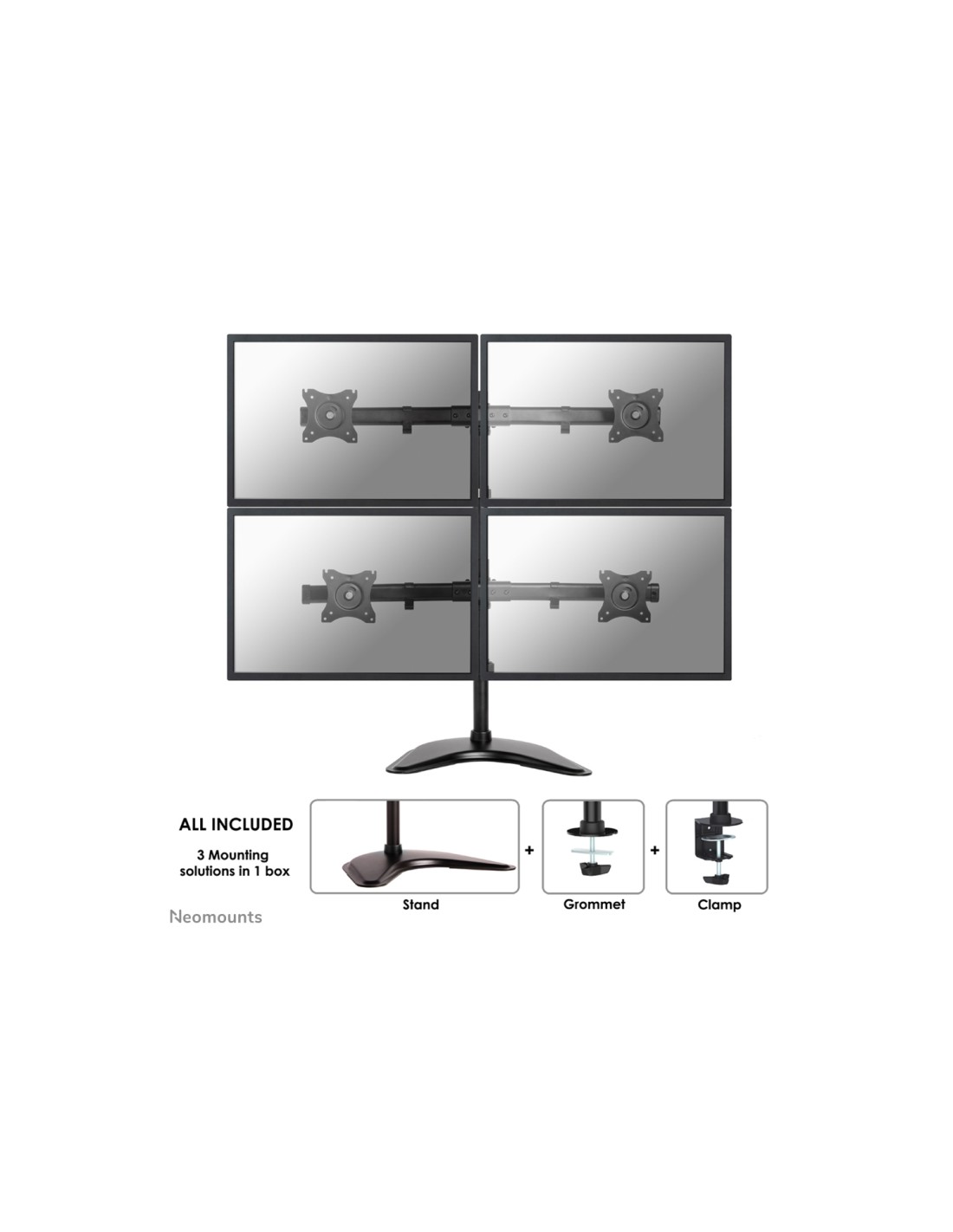 Neomounts by Newstar Select Soporte de escritorio para monitor 10 - 27P Negro